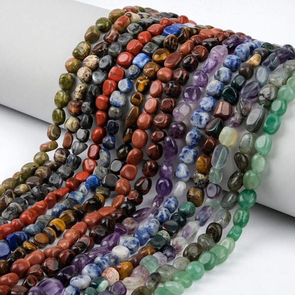 Irregular lapis lazuli stone beads